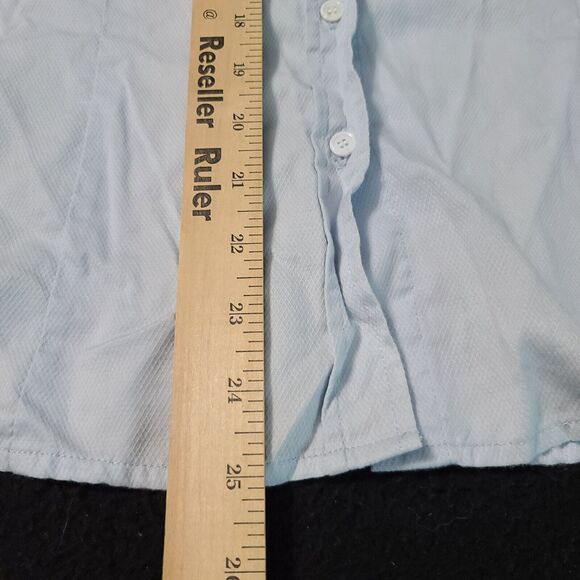 Jacob Mens Button Up Dress Shirt Blue Size XL 100% Cotton Long Sleeve Collar - Picture 4 of 12